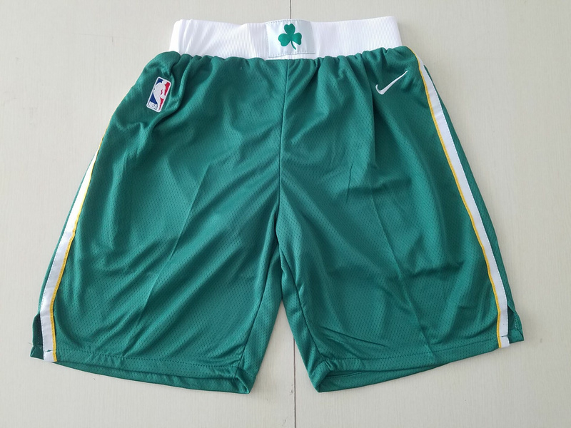 Men 2019 NBA Nike Boston Celtics green shorts style2